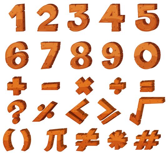 Font design for numbers  vector