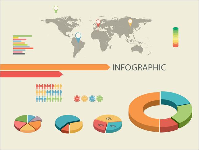 Interfaz gráfica que muestra un mapa. vector