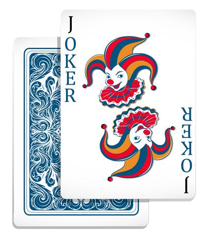 Joker original design card vector