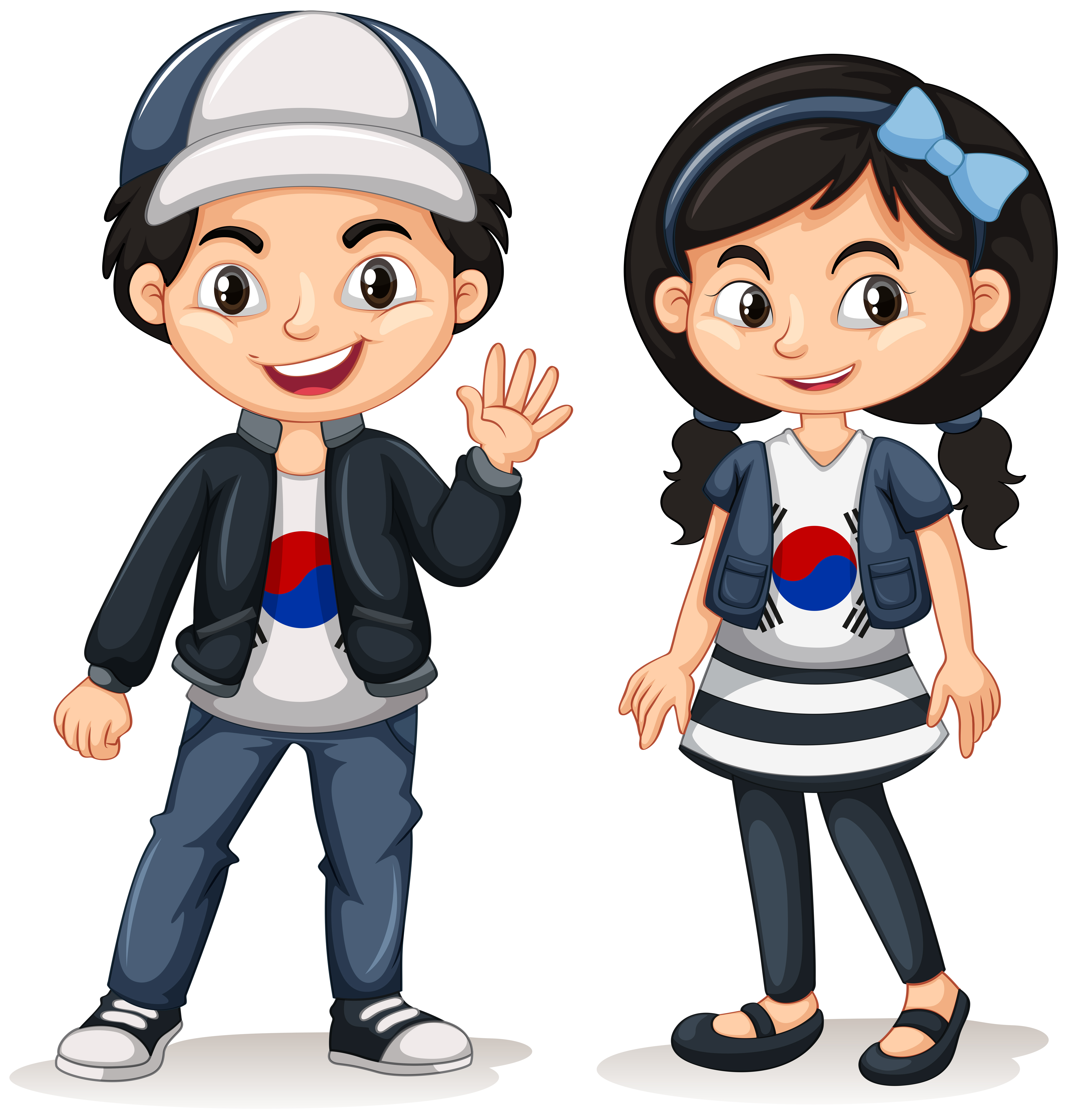 South Korean boy and girl - Download Free Vectors, Clipart ...