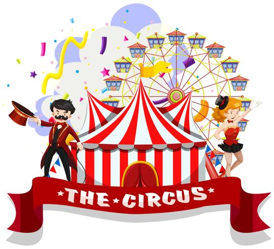 The circus wallpaper scene vector