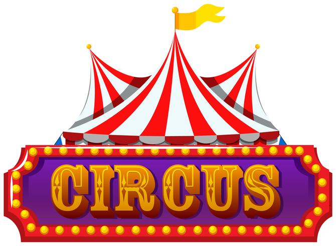 An isolated circus banner vector