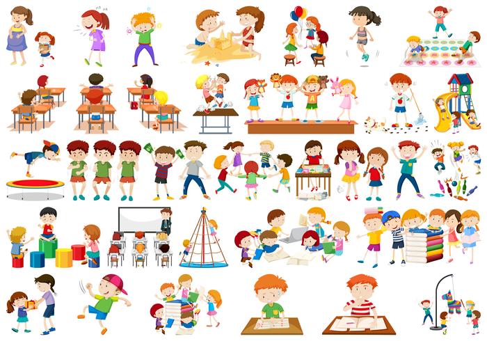 Large set of different people vector