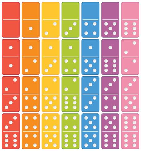 Colourful domino set element vector