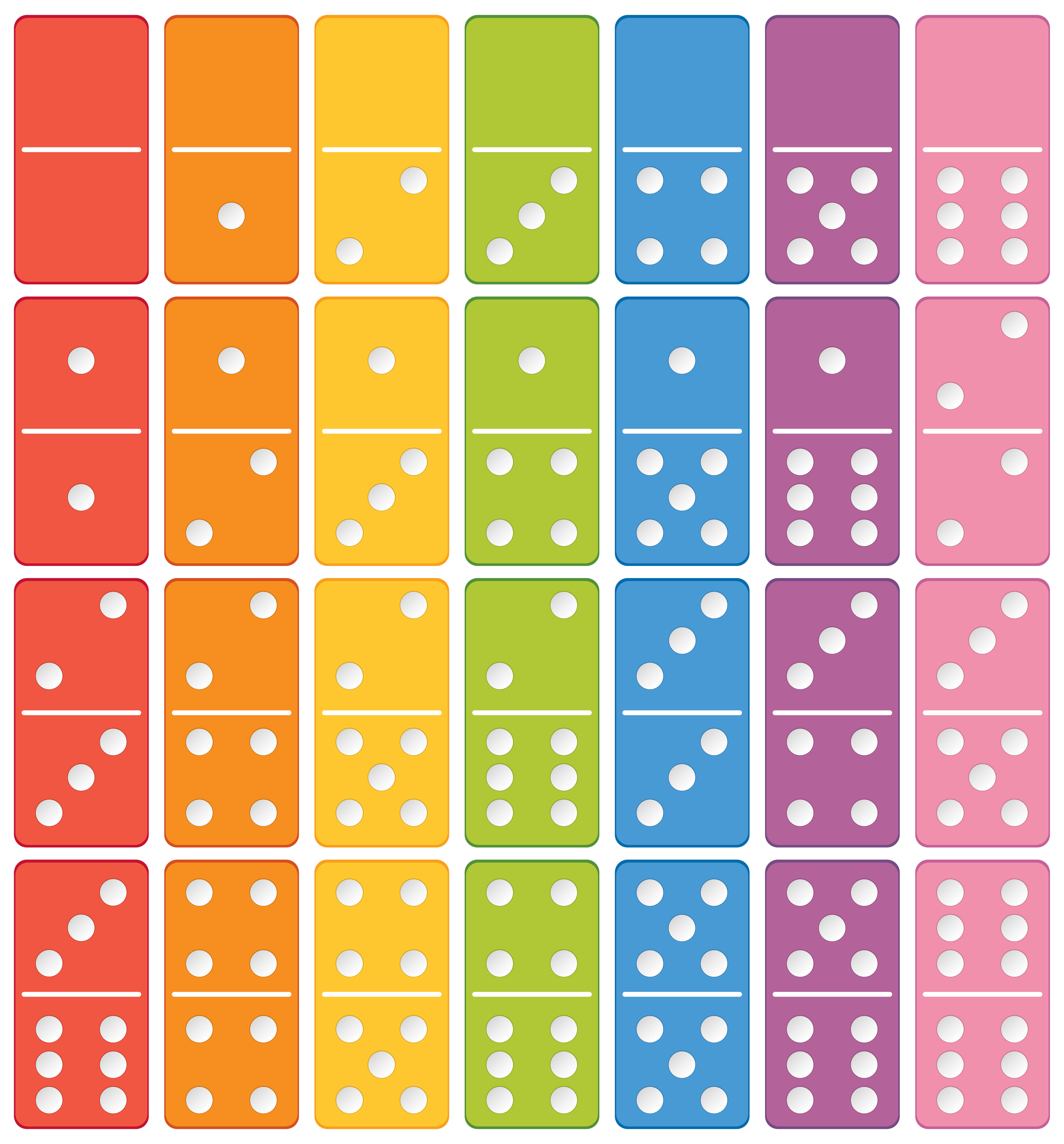 Colourful domino set element 607942 Vector Art at Vecteezy