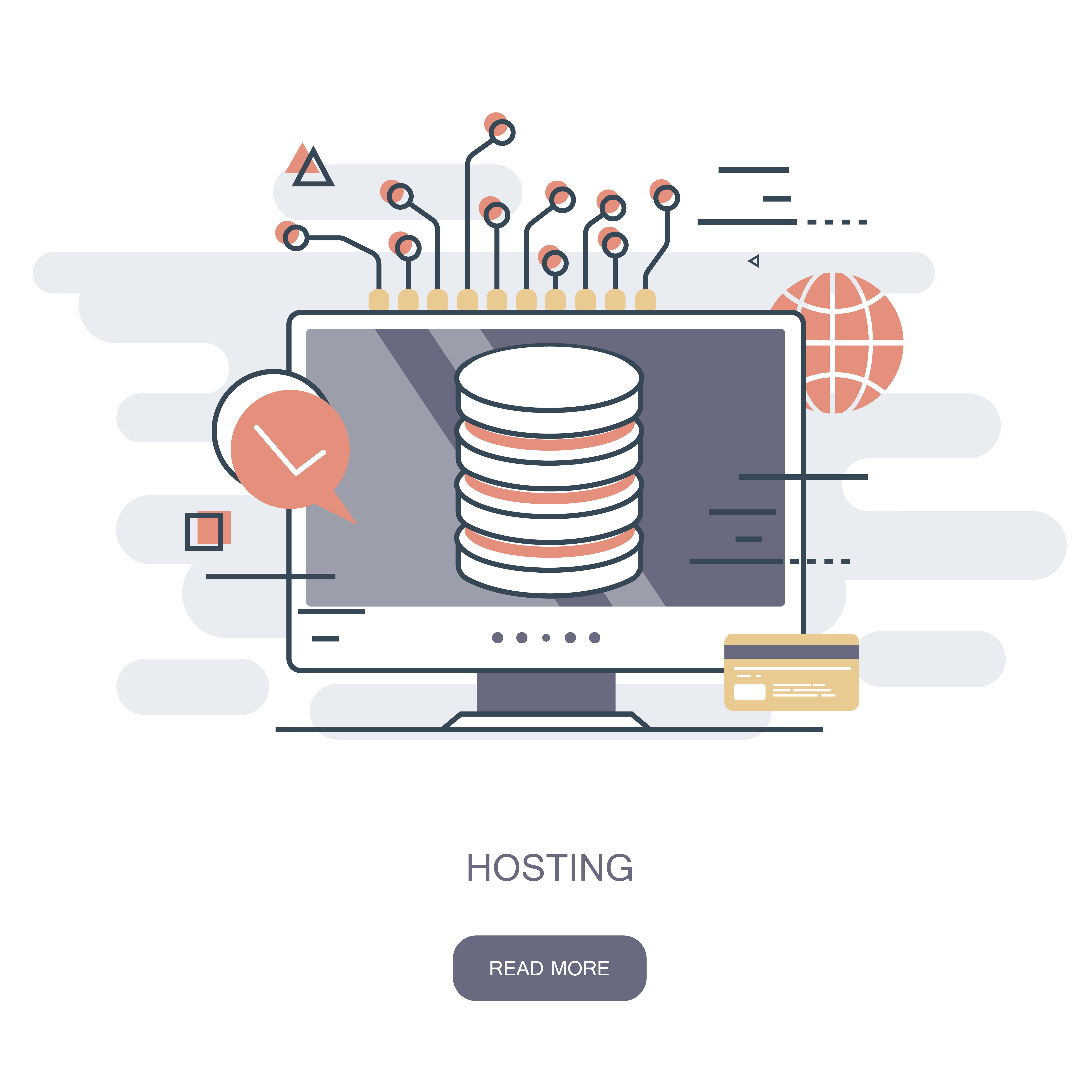 Download Hosting concept. Flat vector illustration - Download Free Vectors, Clipart Graphics & Vector Art
