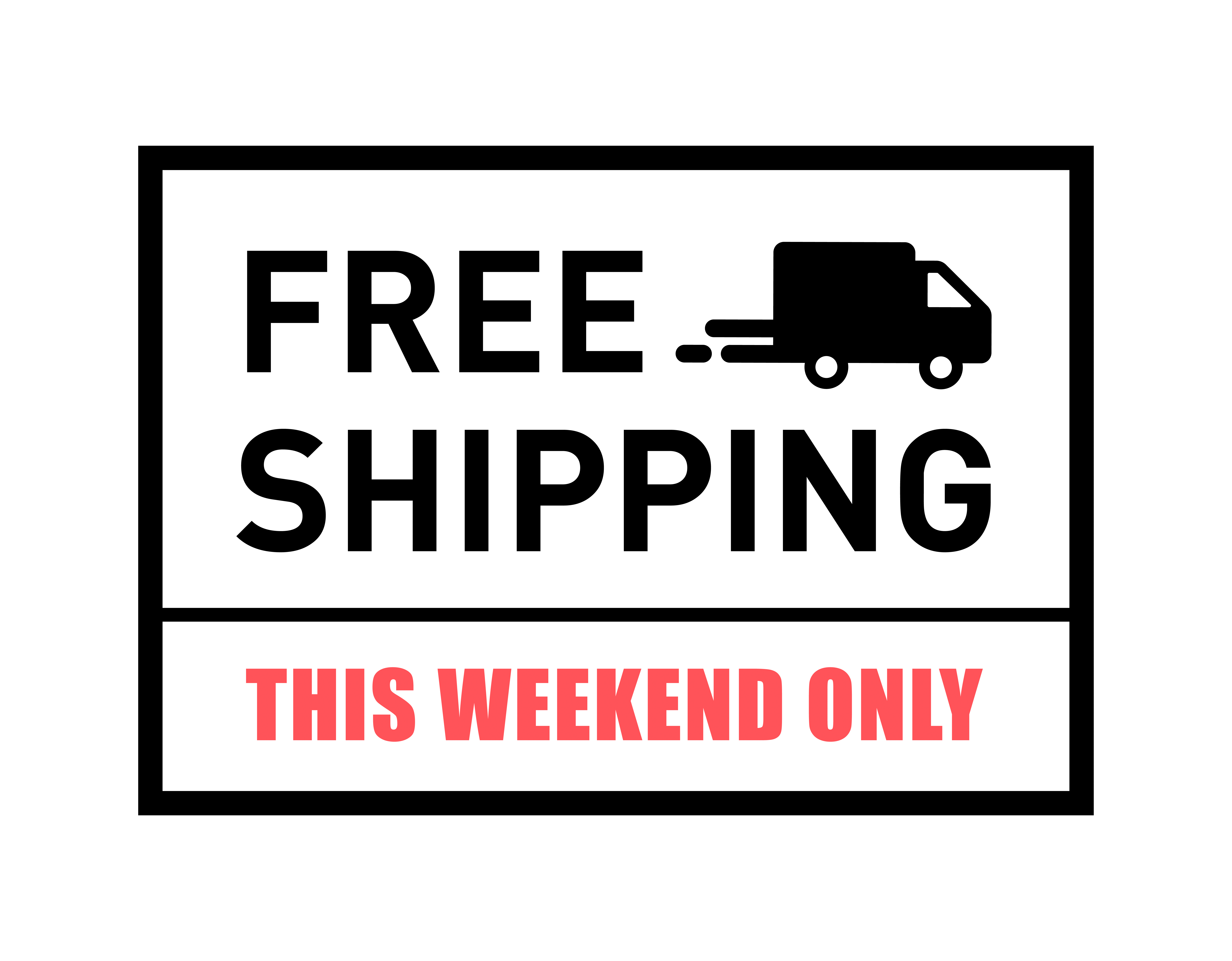 Free shipping. This weekend only. Badge with truck icon. 608394 Vector