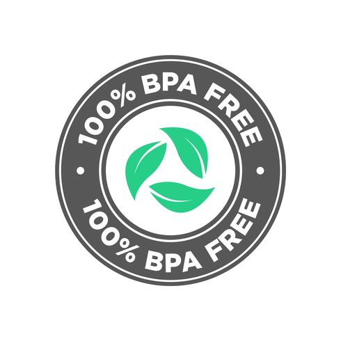 100 percent BPA free icon. vector