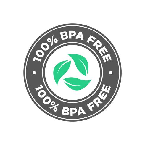 Icono libre de BPA 100 por ciento. vector