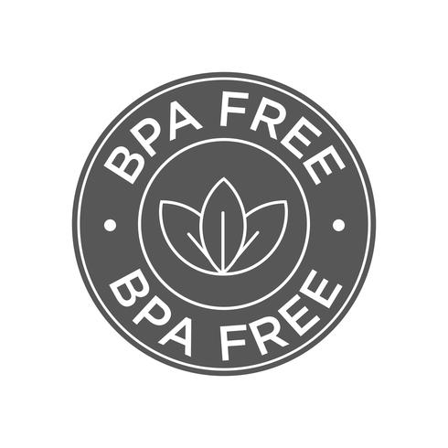 Sin BPA. Icono 100% biodegradable y compostable. vector