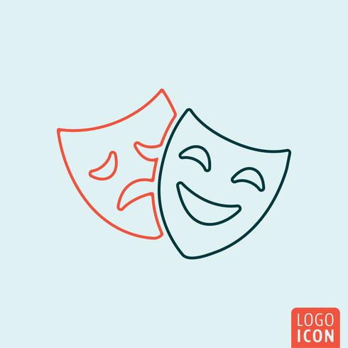 Comedy tragedy icon vector