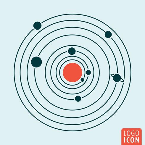 Solar system icon vector