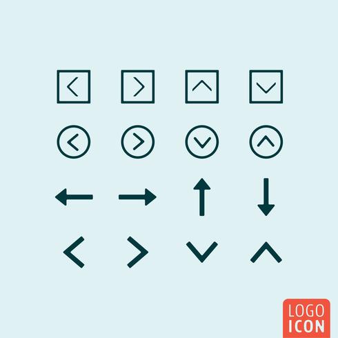 Arrows icon set vector