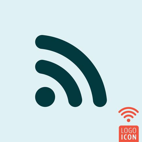 Icono rss wifi vector