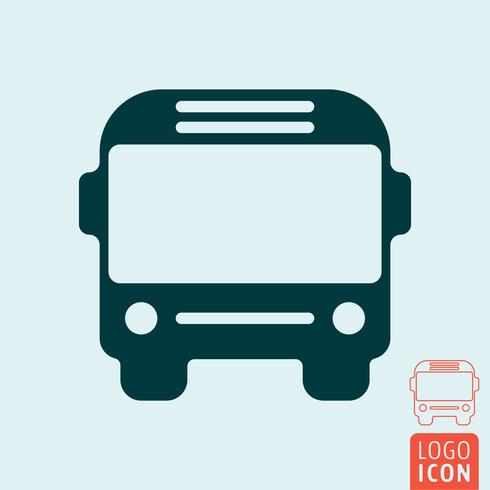 Bus icon isolated vector