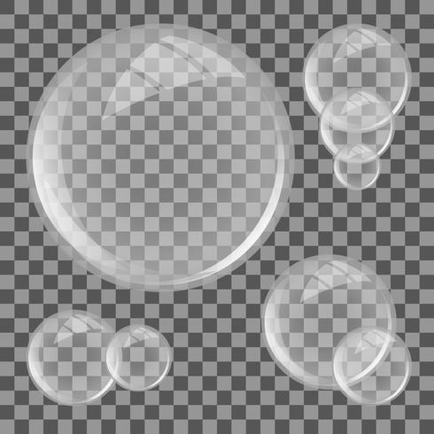 Glass lens set vector