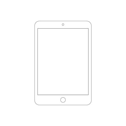 Electronic device icon. Tablet. vector