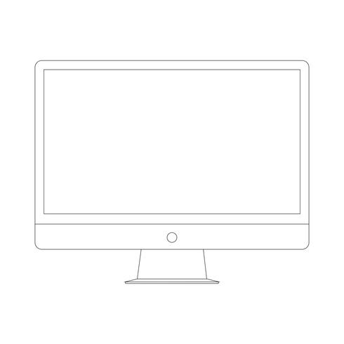 Electronic device icon. Computer.  vector