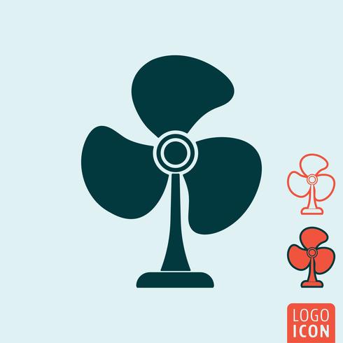 Icono de ventilador aislado vector