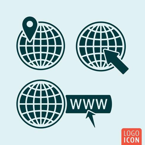 Globe icon isolated vector