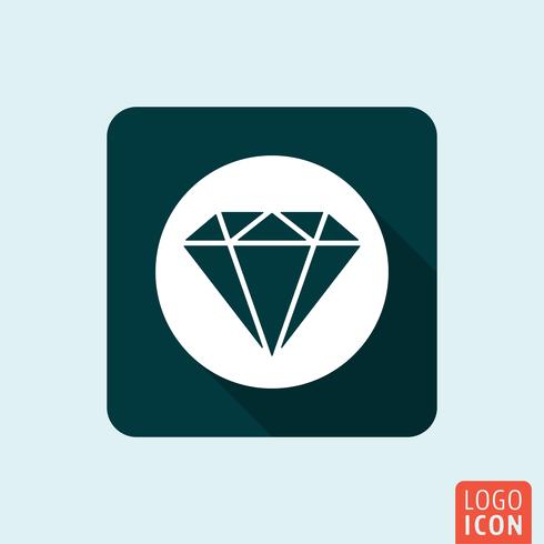 Icono de diamante aislado vector