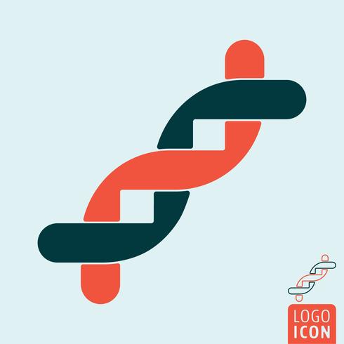 DNA icon isolated vector