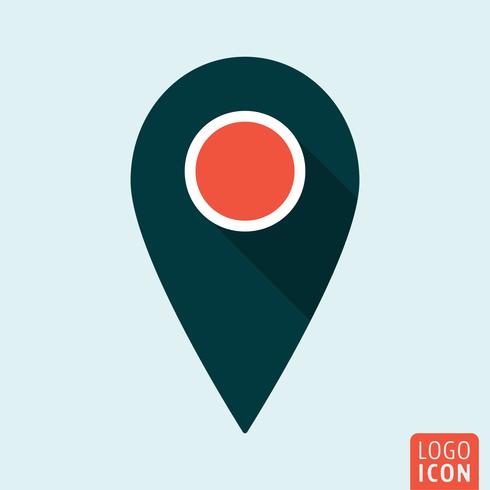 Map pointer icon isolated vector