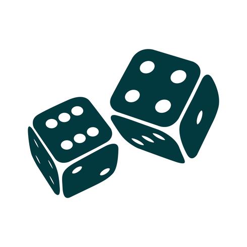 Two game dices isolated vector