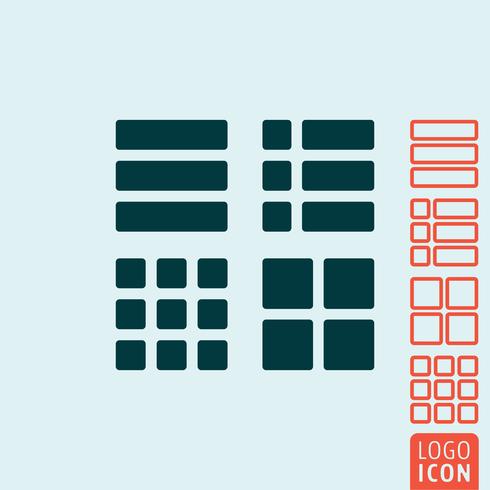 Square rectangle icon vector