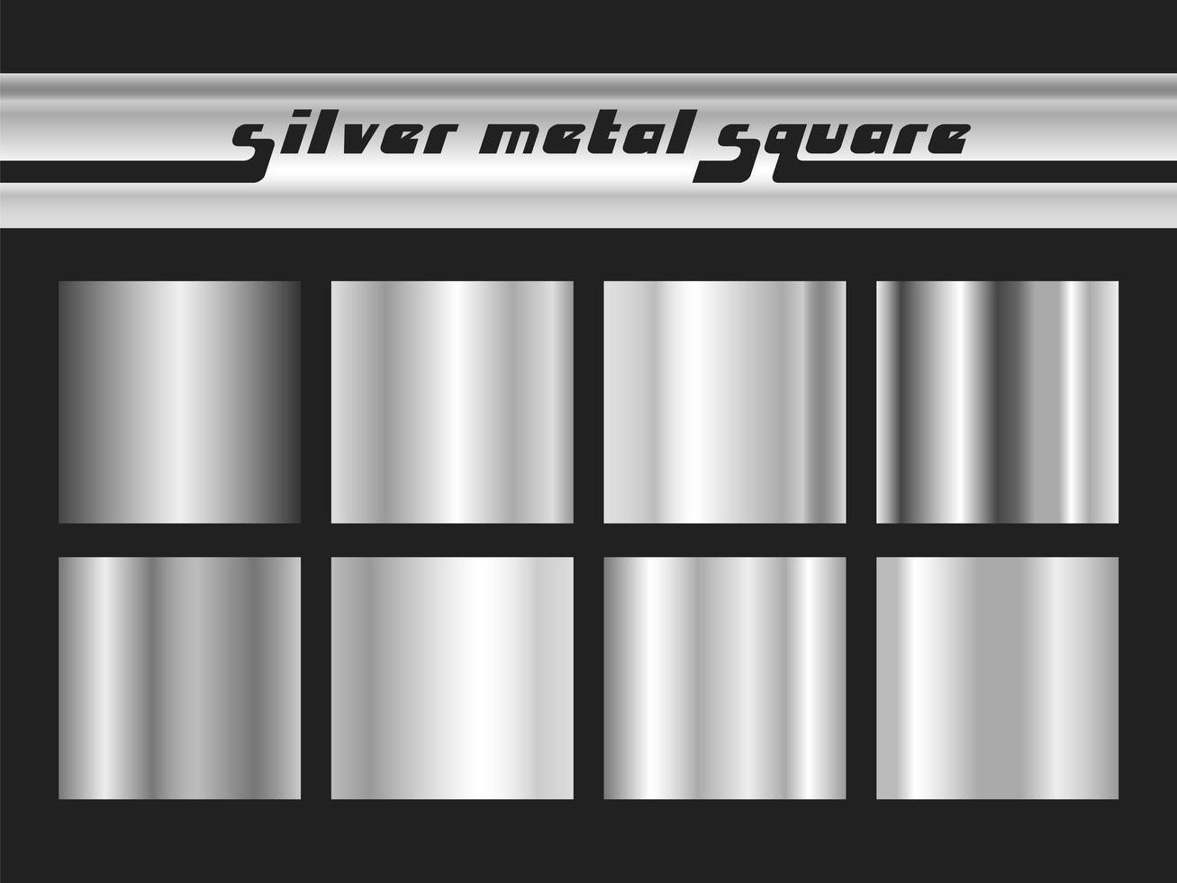 Silver gradient square vector