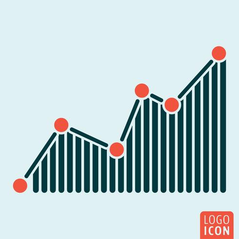 Graph icon isolated vector