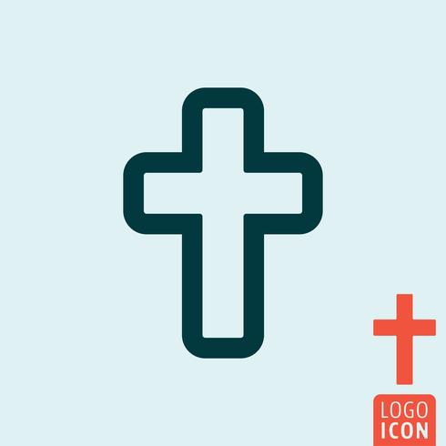 Cross icon isolated vector