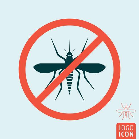 Icono de mosquito aislado vector