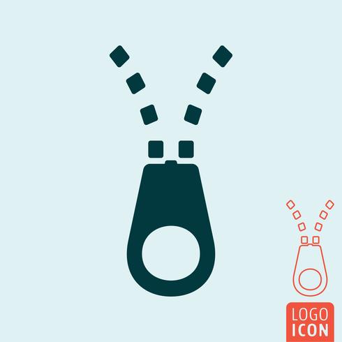 Zip icon isolated vector
