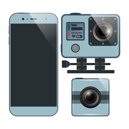 Smartphone camera set vector