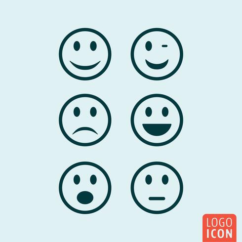 Emoticons icon isolated vector