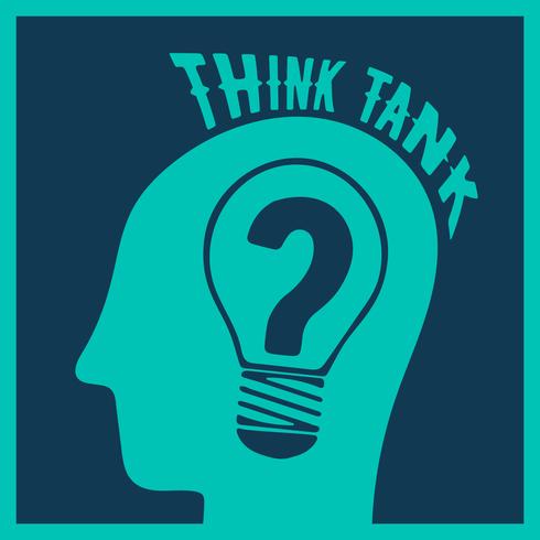 Think tank print vector