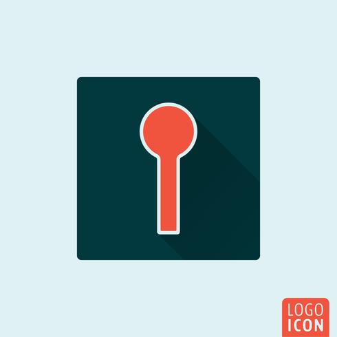 Keyhole icon isolated vector