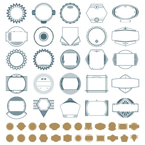 Insignia stamp set vector