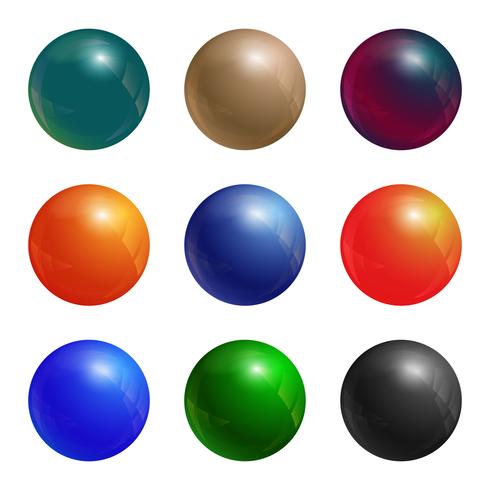 Color balls set vector