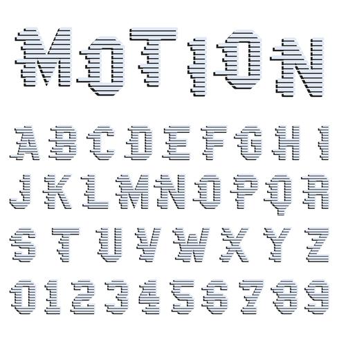 Alphabet motion design vector