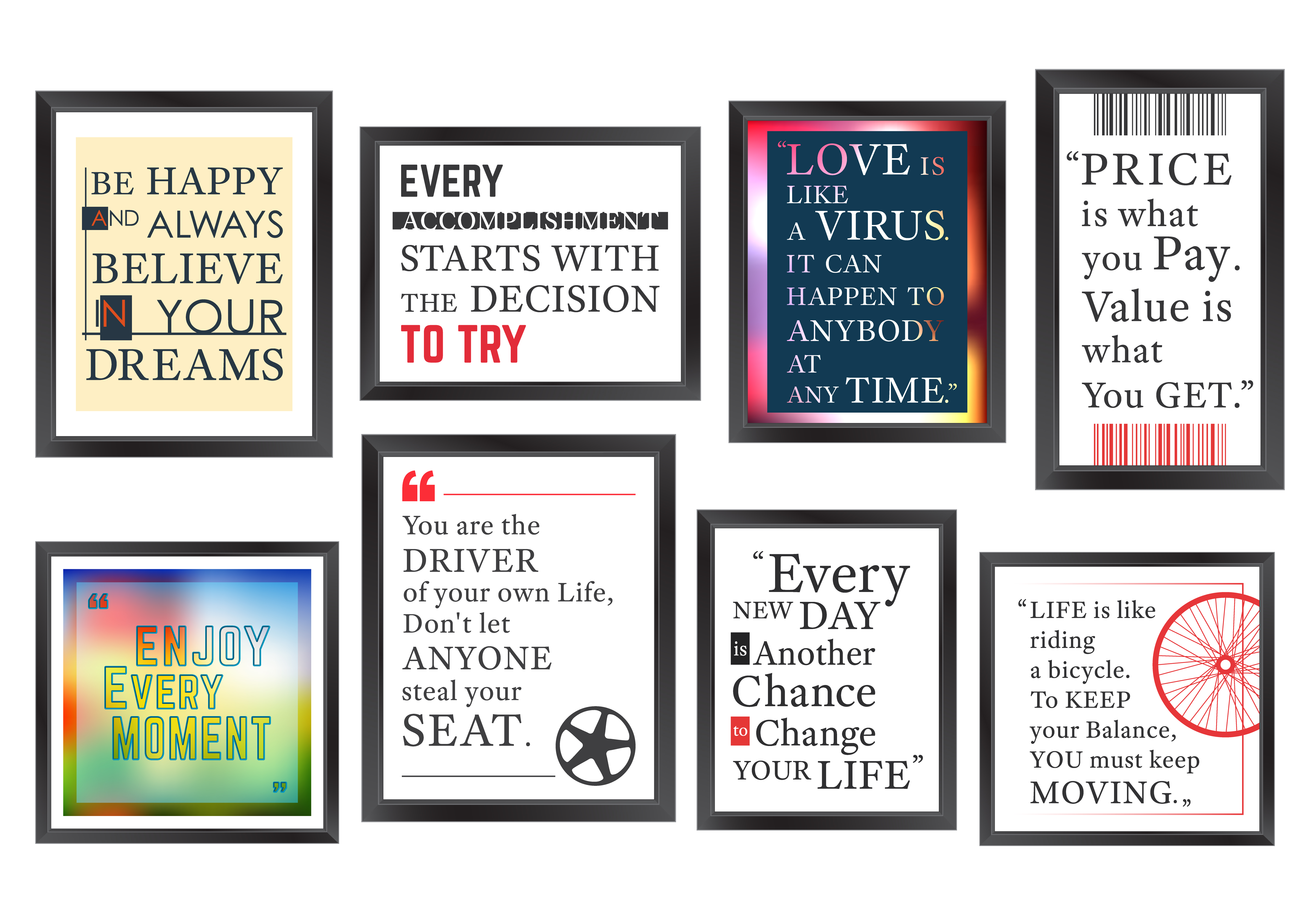 Inspirational Quotes In Frames