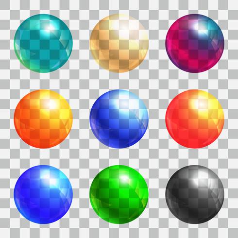 Juego de bolas de colores vector