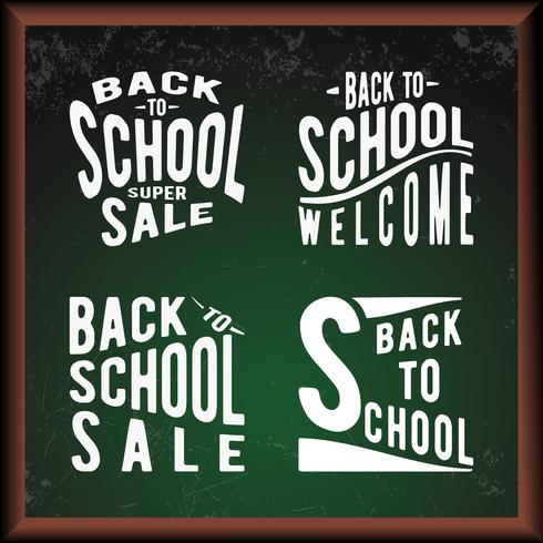 School green chalkboard vector