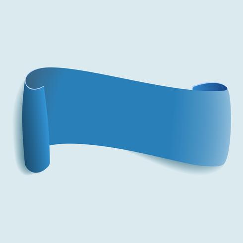 Blue curved banner vector