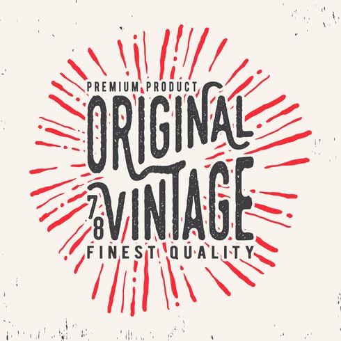 Original vintage stamp vector