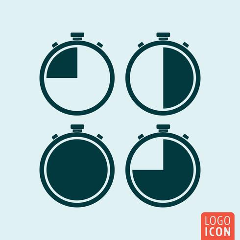 Stopwatch icon isolated vector