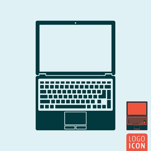 Laptop computer icon vector