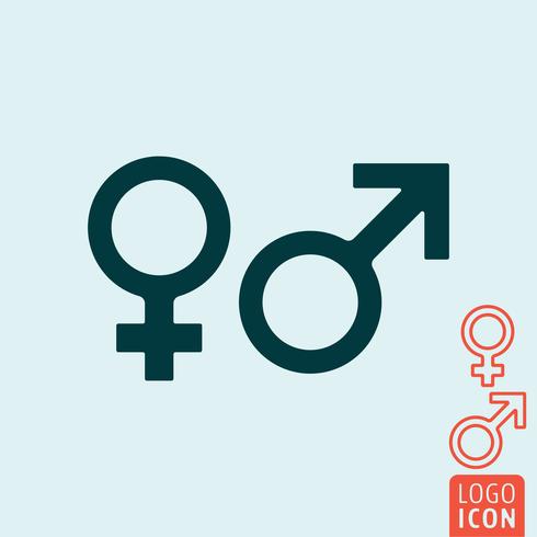 Gender symbol icon vector