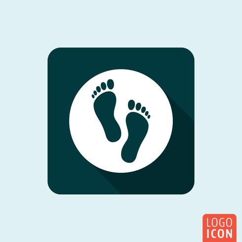 Feet icon isolated vector